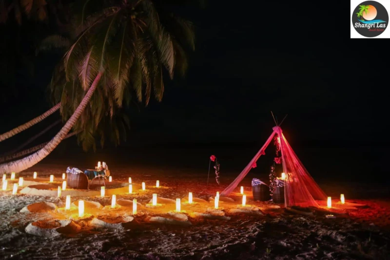 Beach Side Candle Light Dinner